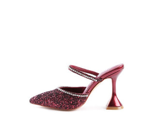 IRIS Glitter Spool Heel Sandal - 1985 the VAULT Boutique