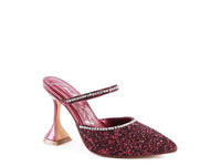 IRIS Glitter Spool Heel Sandal - 1985 the VAULT Boutique