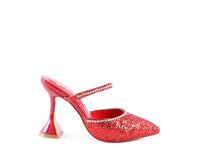 IRIS Glitter Spool Heel Sandal - 1985 the VAULT Boutique