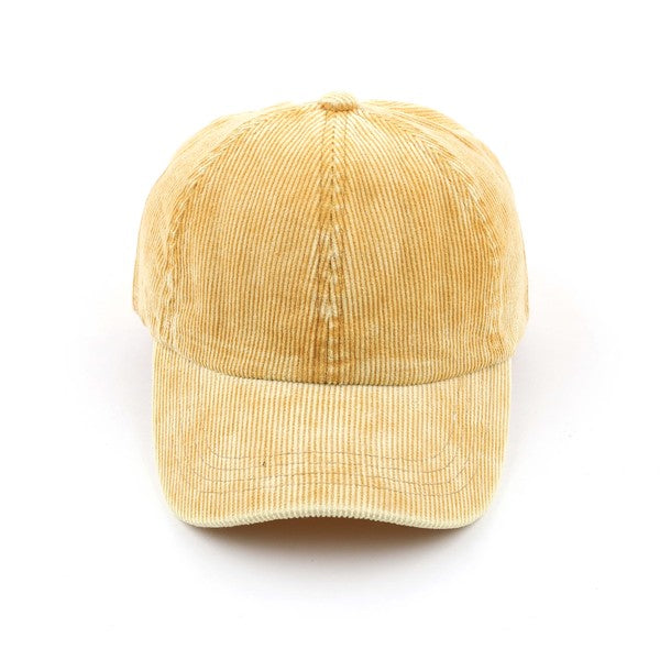 CC Brand Stone-Washed Corduroy Cap - 1985 the VAULT Boutique