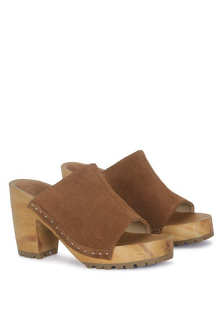 JARRAH SUEDE SLIDE CLOGS - 1985 the VAULT Boutique