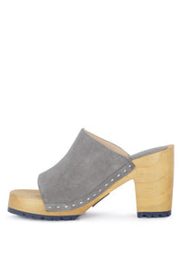 JARRAH SUEDE SLIDE CLOGS - 1985 the VAULT Boutique