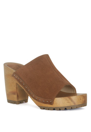 JARRAH SUEDE SLIDE CLOGS - 1985 the VAULT Boutique