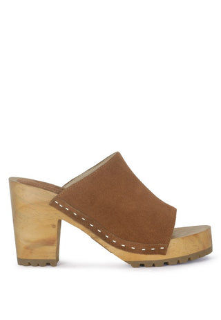 JARRAH SUEDE SLIDE CLOGS - 1985 the VAULT Boutique