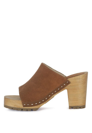 JARRAH SUEDE SLIDE CLOGS - 1985 the VAULT Boutique