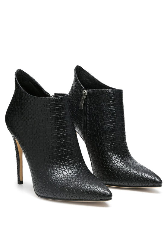 LOLITA WOVEN TEXTURE STILETTO BOOT - 1985 the VAULT Boutique