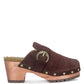 PRUNUS BUCKLED SUEDE ROUND TOE MULE CLOGS - 1985 the VAULT Boutique