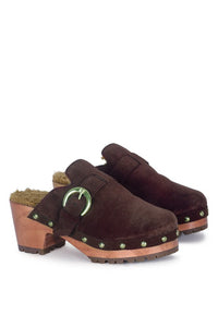 PRUNUS BUCKLED SUEDE ROUND TOE MULE CLOGS - 1985 the VAULT Boutique