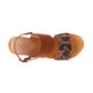 SAMARA TAN PRINTED LEATHER STRAP SANDAL - 1985 the VAULT Boutique