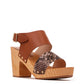SAMARA TAN PRINTED LEATHER STRAP SANDAL - 1985 the VAULT Boutique