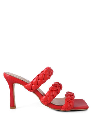 HIGH BAE POINTED HEEL BRAIDED SANDALS - 1985 the VAULT Boutique