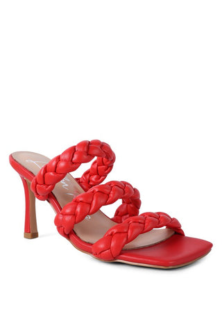 HIGH BAE POINTED HEEL BRAIDED SANDALS - 1985 the VAULT Boutique