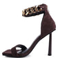 LAST SIP HEELED FAUX SUEDE CHAIN STRAP SANDAL - 1985 the VAULT Boutique