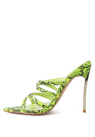 NIGHTCLUB HIGH HEELED NEON ANIMAL SANDALS - 1985 the VAULT Boutique