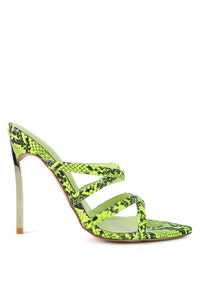 NIGHTCLUB HIGH HEELED NEON ANIMAL SANDALS - 1985 the VAULT Boutique