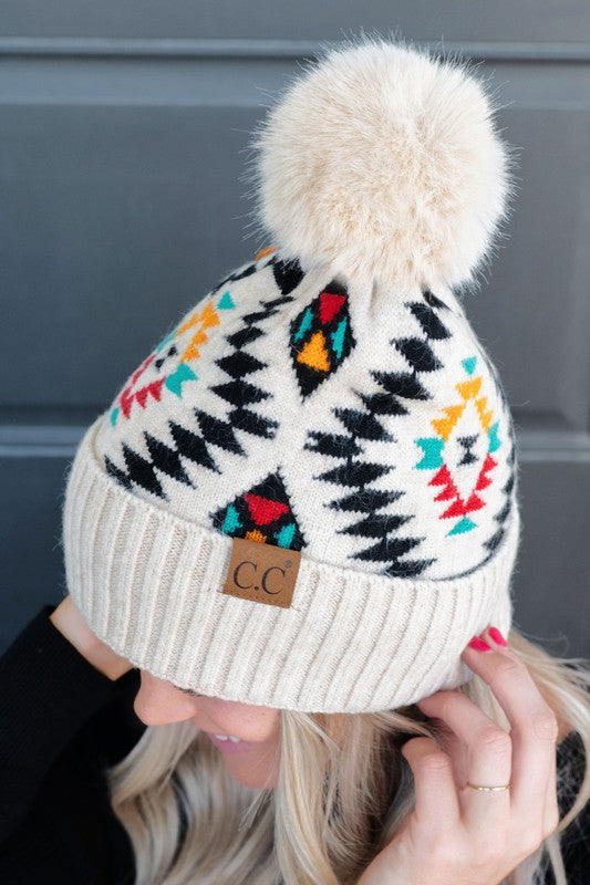 CC Southwest Print Beanie - 1985 the VAULT Boutique