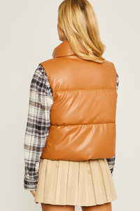 Love Tree PU Padded Vest - 1985 the VAULT Boutique