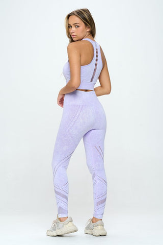 Seamless Two Piece Yoga mineral washed active set - 1985 the VAULT Boutique