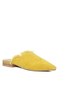 MOLLY  FRAYED LEATHER MULES - 1985 the VAULT Boutique