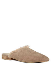 MOLLY  FRAYED LEATHER MULES - 1985 the VAULT Boutique