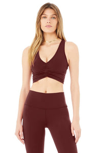 Deep V Drawstring Sports Bra Buttery Soft Fabric - 1985 the VAULT Boutique