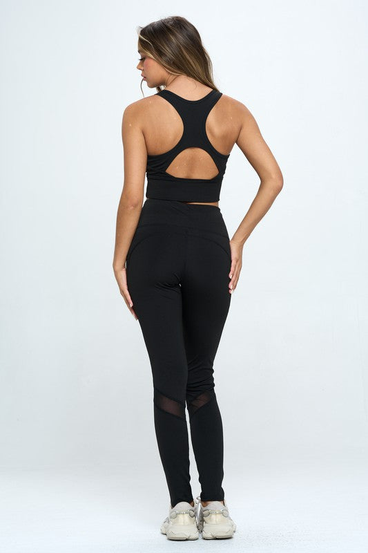 Women's Two Piece Activewear Set Cut Out Detail - 1985 the VAULT Boutique