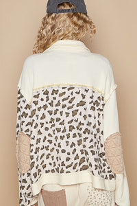 POL Leopard Exposed Seam Button Up Quilted Jacket - 1985 the VAULT Boutique