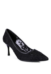 REUNION LACE STILETTO PARTY PUMPS - 1985 the VAULT Boutique