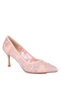 REUNION LACE STILETTO PARTY PUMPS - 1985 the VAULT Boutique