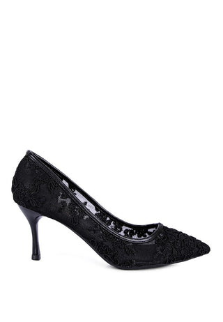 REUNION LACE STILETTO PARTY PUMPS - 1985 the VAULT Boutique