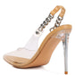 Goddess Metallic Stiletto Heel Slingback Sandals - 1985 the VAULT Boutique