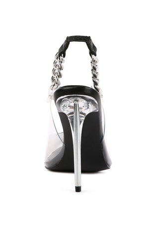 Goddess Metallic Stiletto Heel Slingback Sandals - 1985 the VAULT Boutique