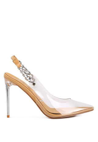 Goddess Metallic Stiletto Heel Slingback Sandals - 1985 the VAULT Boutique