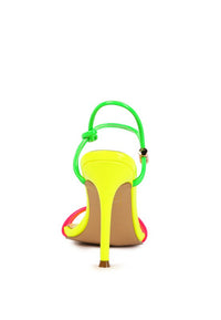 HIGH PORCH DRAWSTRING BAND HIGH HEELED SANDAL - 1985 the VAULT Boutique