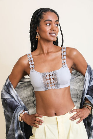 Boho Eye Lace Applique Bralette - 1985 the VAULT Boutique