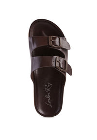 MINATA PLATFORM BUCKLED SLIDE SANDALS - 1985 the VAULT Boutique