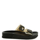 MINATA PLATFORM BUCKLED SLIDE SANDALS - 1985 the VAULT Boutique