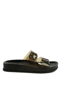 MINATA PLATFORM BUCKLED SLIDE SANDALS - 1985 the VAULT Boutique