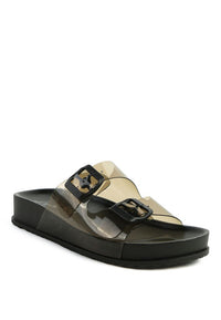 MINATA PLATFORM BUCKLED SLIDE SANDALS - 1985 the VAULT Boutique