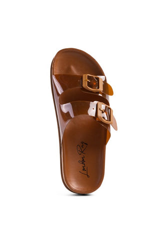 MINATA PLATFORM BUCKLED SLIDE SANDALS - 1985 the VAULT Boutique