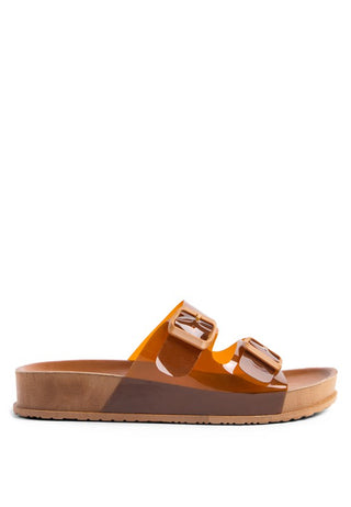 MINATA PLATFORM BUCKLED SLIDE SANDALS - 1985 the VAULT Boutique