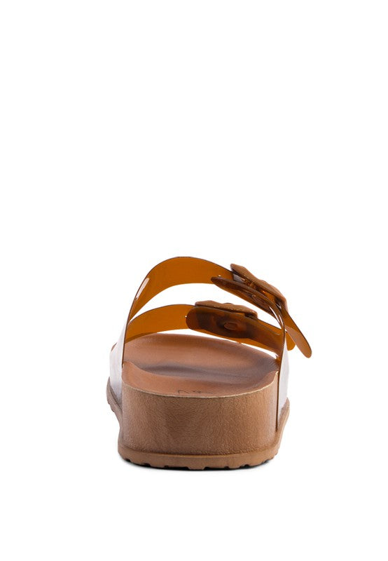 MINATA PLATFORM BUCKLED SLIDE SANDALS - 1985 the VAULT Boutique