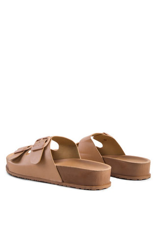 MINATA PLATFORM BUCKLED SLIDE SANDALS - 1985 the VAULT Boutique