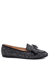 DEWDROPS EMBELLISHED CASUAL BOW LOAFERS - 1985 the VAULT Boutique