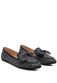 DEWDROPS EMBELLISHED CASUAL BOW LOAFERS - 1985 the VAULT Boutique