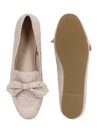 DEWDROPS EMBELLISHED CASUAL BOW LOAFERS - 1985 the VAULT Boutique