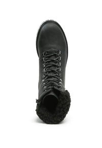 DOLON LACE-UP FUR COLLARED ANKLE BOOT - 1985 the VAULT Boutique