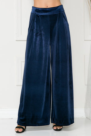 Velvet Wide Leg Pants - 1985 the VAULT Boutique