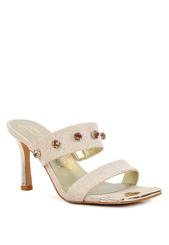 EDM Queen Diamante Embellished Glitter Sandals - 1985 the VAULT Boutique