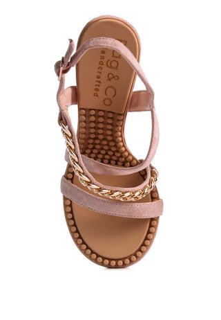 DOMEDA Metal Chain Mid Heel Sandal - 1985 the VAULT Boutique